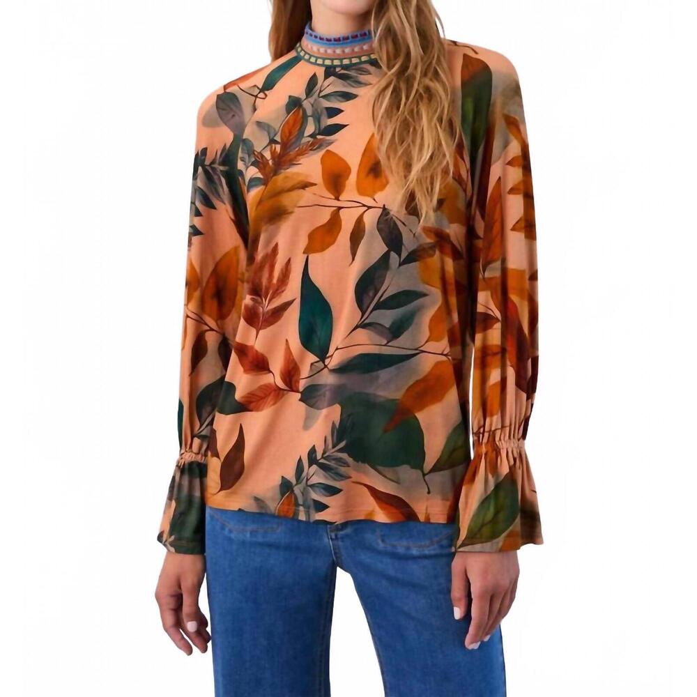 NEW FDJ mock neck trimmed top in miriam